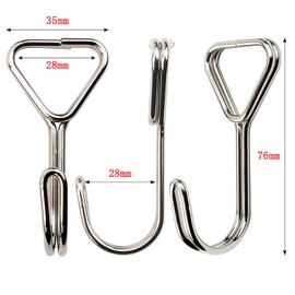 Brateuanoii Pack of 10 Spiral Hooks, Expander Hooks, Tie Down Hooks, Tarpaulin Tensioners, Stainless Steel Hooks, Expander Hooks, Tarpaulin Hooks, Rope Hooks for Trailers, Tarpaulins, Trucks, Boats,