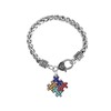 SBI Jewelry Autism Awareness Bracelet for Women Crystal Puzzle Charm