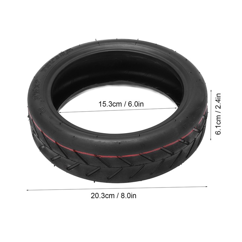 8 1/2x2 Electric Scooter Rubber Tire Replacement Tubeless Tire for