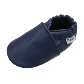 Mejale Baby Leather Shoes Infant Toddler Soft Sole Moccasins Shoes Boys Girls Pre-Walkers (18-24 Month) Blue