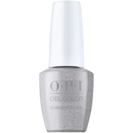 OPI Gel Color, Go Big or Go Chrome, Gray Nail Polish, Jewel Be Bold Holiday '22 Collection, 0.5 fl oz.