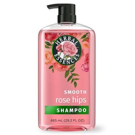 Herbal Essences Champú Rose Hips - Cabello suave y brillante con vitamina E y jojoba, seguro para cabello teñido y aroma floral, libre de crueldad, pr