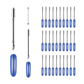 BFVV 30 PCS 60 degree Cutter Blades Lettering Blades for Graphtec Cutting Plotter - Compatible with Cricut Explore/Maker Series -Cuts Chipboard, Leather, Fabric, Felt,etc