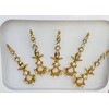 BBZ165 Gold Bindi Stone Diamante Forehead Sticker Wedding Fancy Tikka