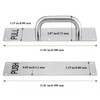 MAHIONG 2 Sets 12 x 3 Inch Stainless Steel Door