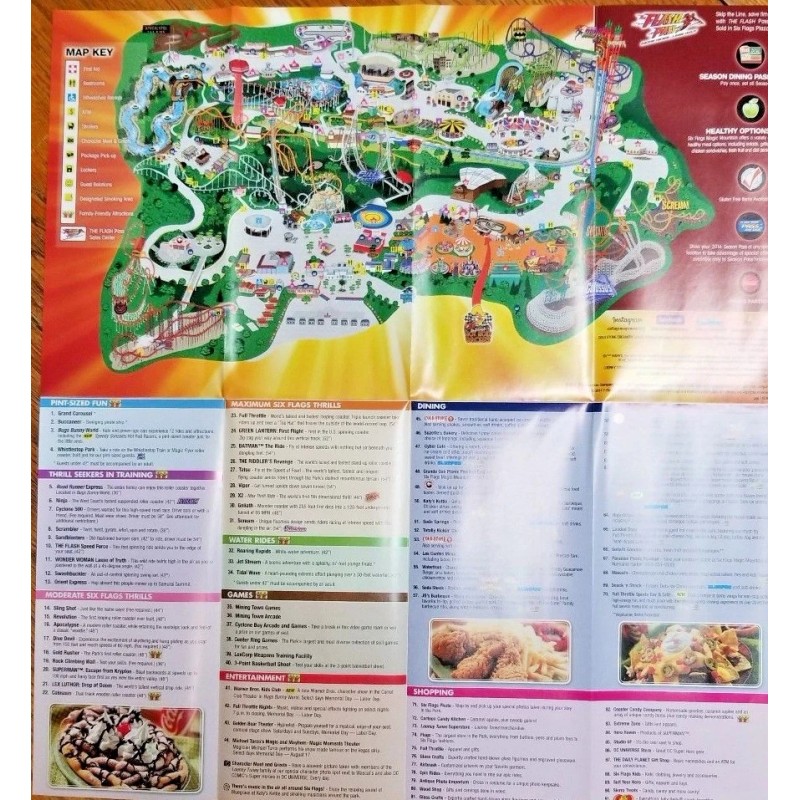 Park Map: Six Flags Magic Mountain 2014 - Valencia, CA