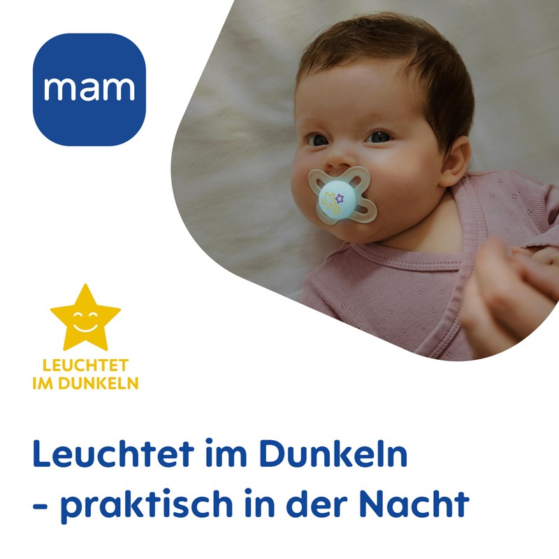 MAM Original Start Night S, 0-2 Months, Pack of 2,