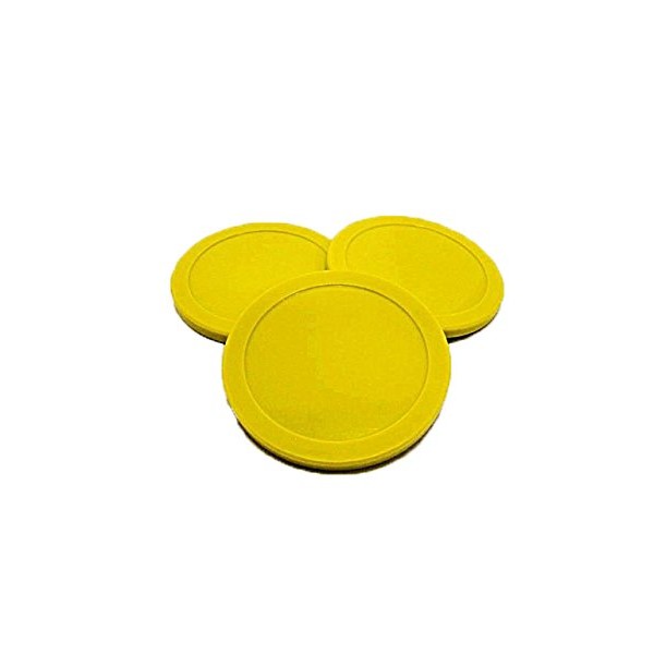 Game Room Guys Air Hockey Table Puck -Yellow - 3-1/4" (Set of 3)