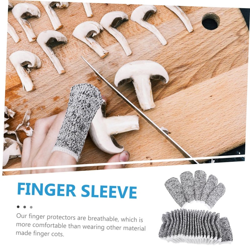 Healeved 60pcs Fingertip Protectors Cut-resistant Finger Cots Finger Sleeve Guards