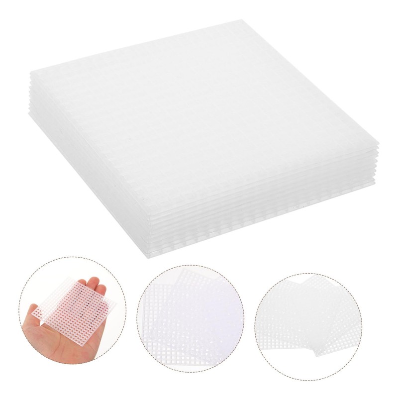 DOITOOL 10pcs Plastic Mesh Sheets for DIY Crafting Embroidery Crochet