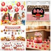 FVABO Baby Q Baby Shower Decorations, Red Gingham BBQ Baby