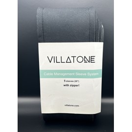 Villatone [5 Pack]  Villatone Cable Management Sleeves, 20 Inch with Zipper