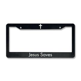 Jesus Saves | Christian License Plate Frame (Pack of 1)