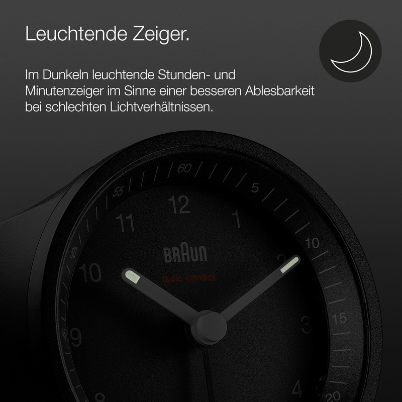 Braun BC07B-DCF Classic Analogue Radio Alarm Clock for Central European