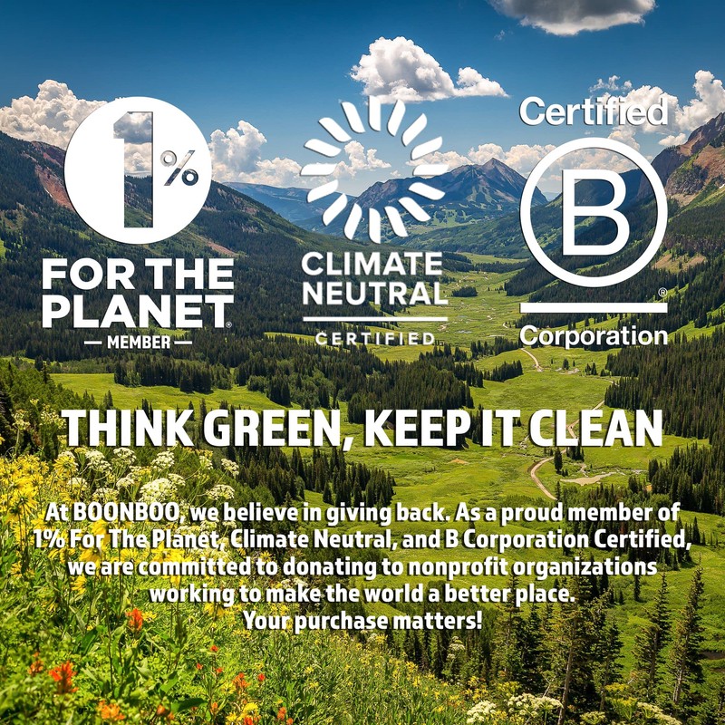 BOONBOO Dental Floss, Bamboo Charcoal Woven Thread, Mint