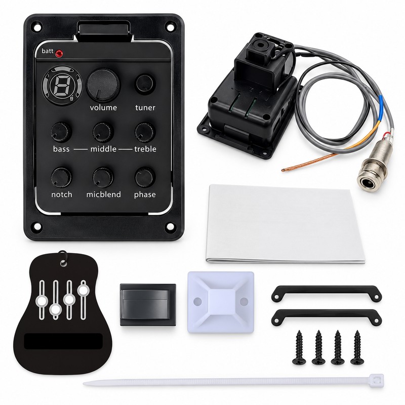 Acoustic Guitar Pickup Preamp with EQ and Tuner – 301-Style