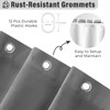 Seasonwood Grey Shower Curtain Ruffle Shower Curtain with Button 72