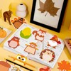 240Pcs Turkey Pumpkin Squirrel Maple Leaf Sticky Notes, Thanksgiving Sticky