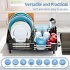 Dish Drying Rack for Kitchen Counter, Extendable Dish Rack with