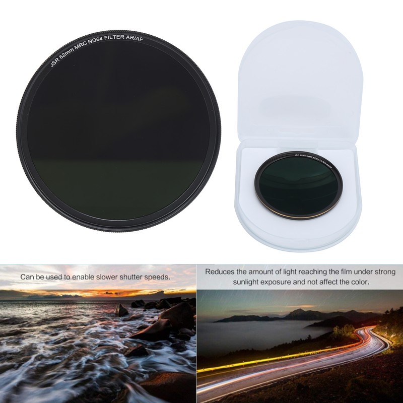 Junestar ND MRC ND64 UltraThin Dimming Lens Filter Waterproof for