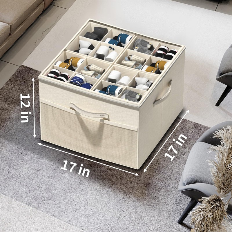Aokeyee Shoe Organizer for Closet,Foldable Shoe Storage Organizer Box Bin