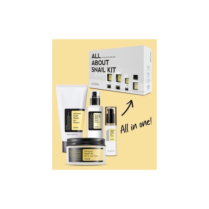 Cosrx All About Snail Korean Skincare, Kit De Prueba 4