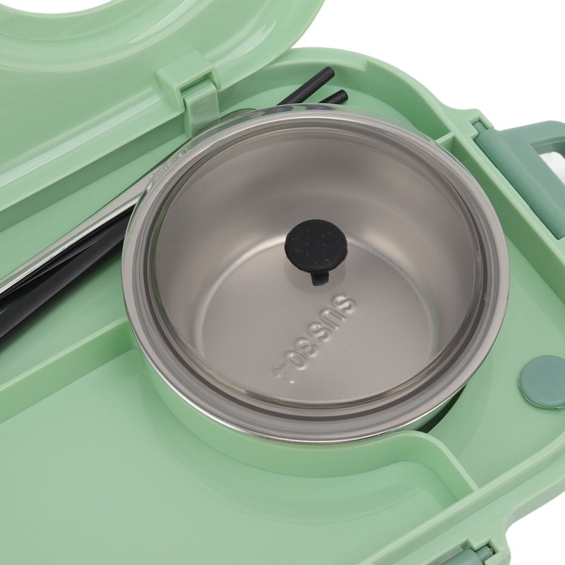 Thermal Lunch Box 1100ml Double Layer 3 Grid Design 304