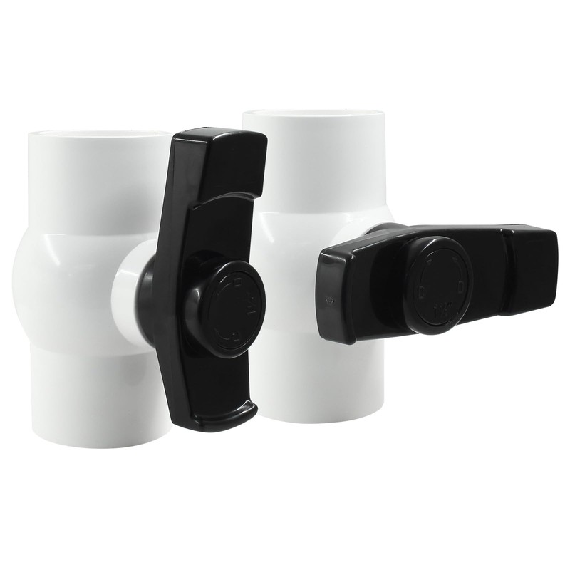Dijedev 1-1/2 inch PVC Ball Valve, 2Pcs Shut Off Valve