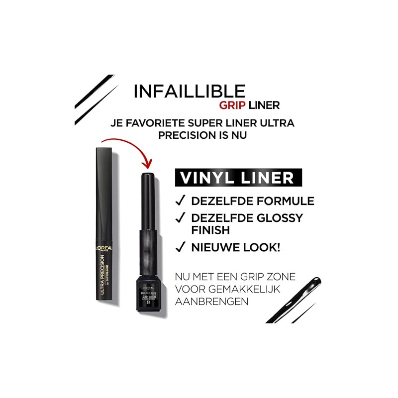 L'Oréal Paris Infallible Grip 24H Vinyl Liquid Liner Black, Liquid