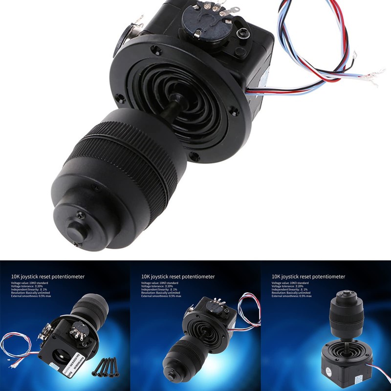 Uadme Joystick Potentiometer, 4 Axis Joystick, 409B-M4-10K Industrial Joystick, with