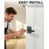 Amerdeco 4 Pack Matte Black Privacy Door Handles, Black Door