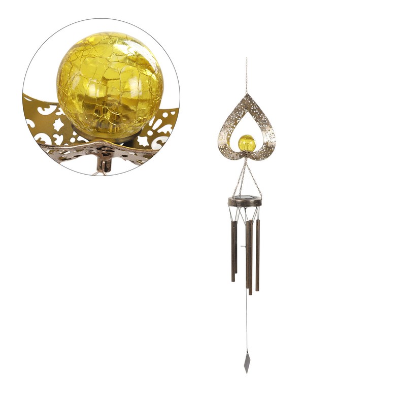 Outdoor Solar Wind Chime Light Hanging Warm LED Mobile Hanging
