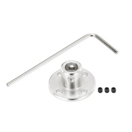 MECCANIXITY 1 Pcs 6mm Flange Coupling Connector Rigid Guide Model Coupler Accessory Shaft Axis Fittings with Mini Hex Wrench and Fastening Screw for DIY RC Model Motors