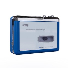 Ezcap Bluetooth Cassette Player, Walkman Tape Player with 3.5mm Jack Headphone and Speaker, Auto Reverse Function, USB Power/AA Battery Power