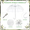Dansydaisy 2 Pcs Clear Bubble Umbrellas 52 Inch Large Transparent