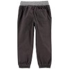OshKosh B'Gosh Boys' Stretch Canvas Pull-on Jogger, Phantom, 24M
