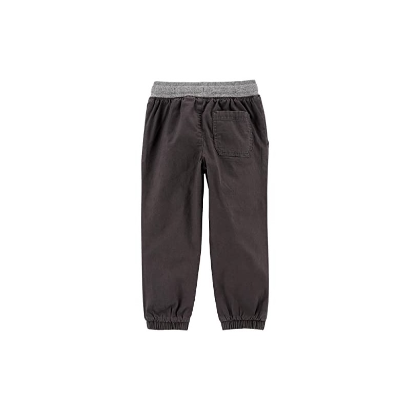 OshKosh B'Gosh Boys' Stretch Canvas Pull-on Jogger, Phantom, 24M