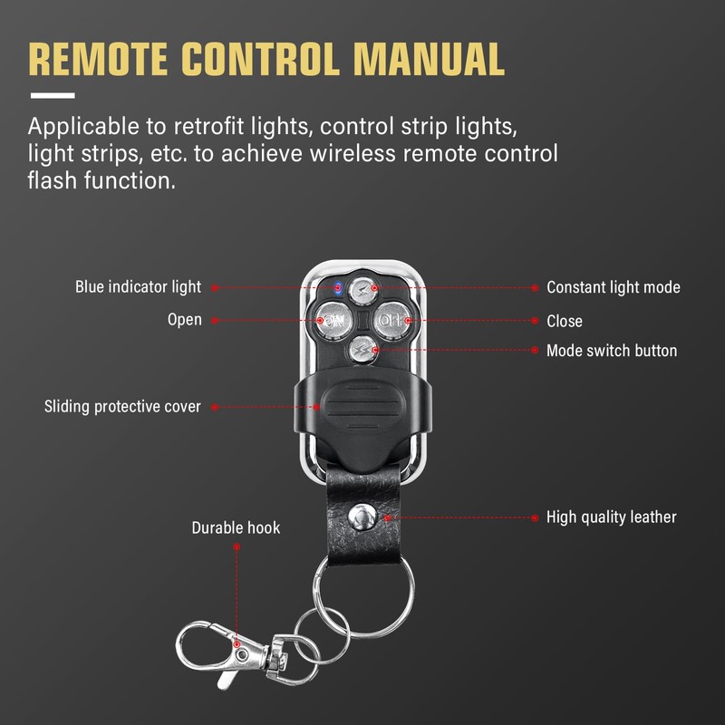 RIGIDON Work Light Wiring Harness Cable Set Relay Adapter for