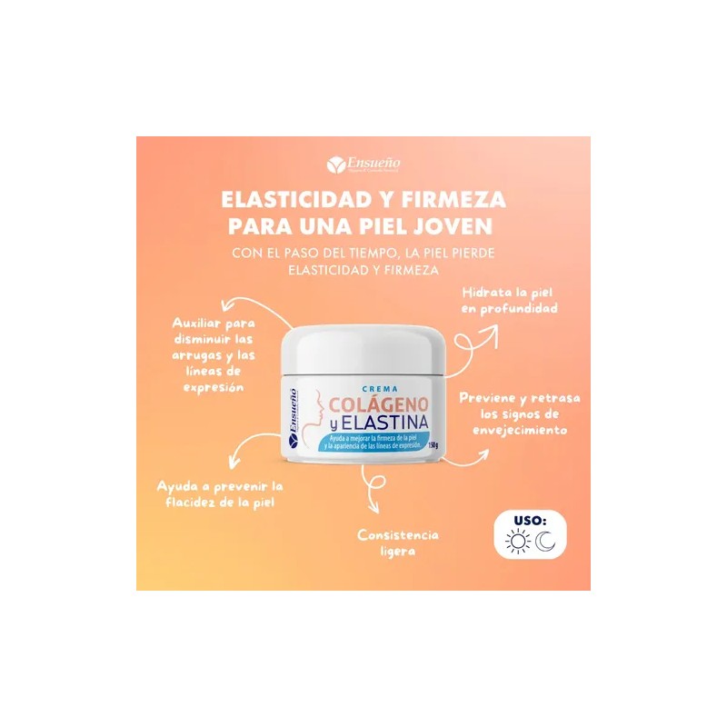 Crema Hidratante De Colágeno Y Elastina Ensueño 150g