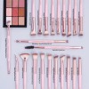 Set 28 Brochas De Maquillaje Profesional Con Estuche Brocha Color