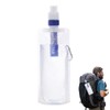Foldable Filtered Water Bottle - Hiking Water Filter,Reusable Water Pouch