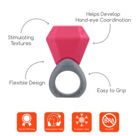 INNOBABY TEETHIN' Smart Birthstone Ring TEETHER - July (Ruby)