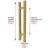 HMXBTO 12-inch/304 Stainless Steel Sliding Barn Door Handle, H-Shaped Commercial