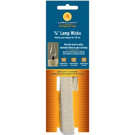 Lamplight Replacement Cotton Flat Wick - 5/8", 3pk