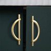 DAPANIY Brushed Gold Cabinet Pulls Drawer Pulls, Half Moon Shape