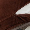 JIAHANNHA Velvet Brown Throw Pillow Covers 24x24 Inches Pack of