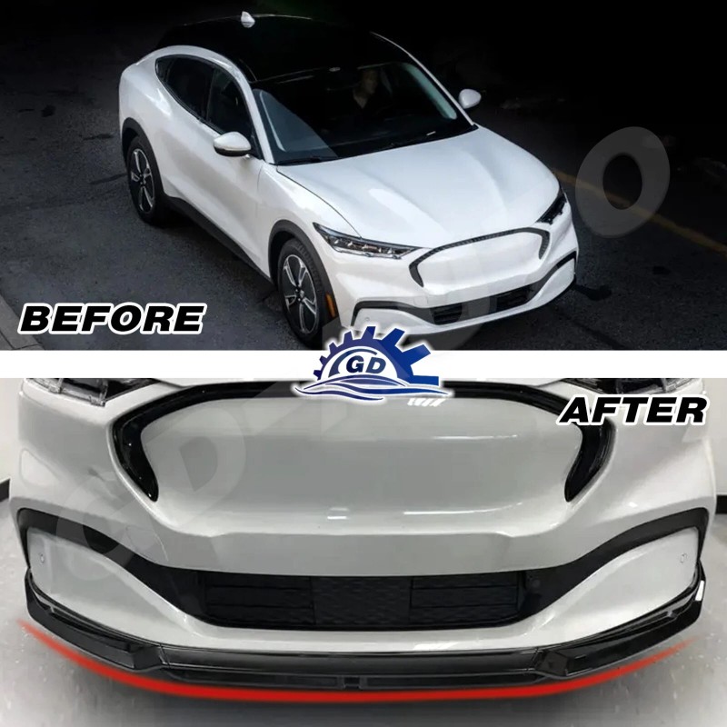 GD-AUTO Front Spoiler Lip Splitter Body Kit For 2021-2023 Mustang
