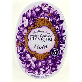 2 Packs Les Anis de Flavigny Hard Candy 1.75-ounce (50g) Tins (Violet 2-Pack)