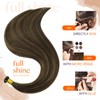 Full Shine Genius Weft Hair Extensions Color 2/8/2 Dark Brown