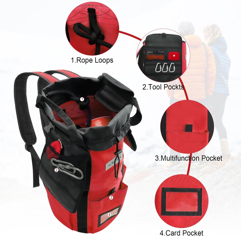 AOLEBA Arborist Rope Storage Bag Tree Climbing Rock Rope Bucket